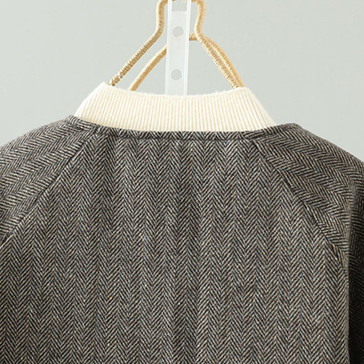 Buddha Stones Women's Brown Buttons Design Long Sleeve Thermal Jacket With Pockets - image 4