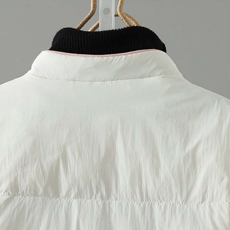 Buddha Stones Peach Blossom Embroidery Frog-Button Long Sleeve Thermal Women's Jacket With Pockets - image 18