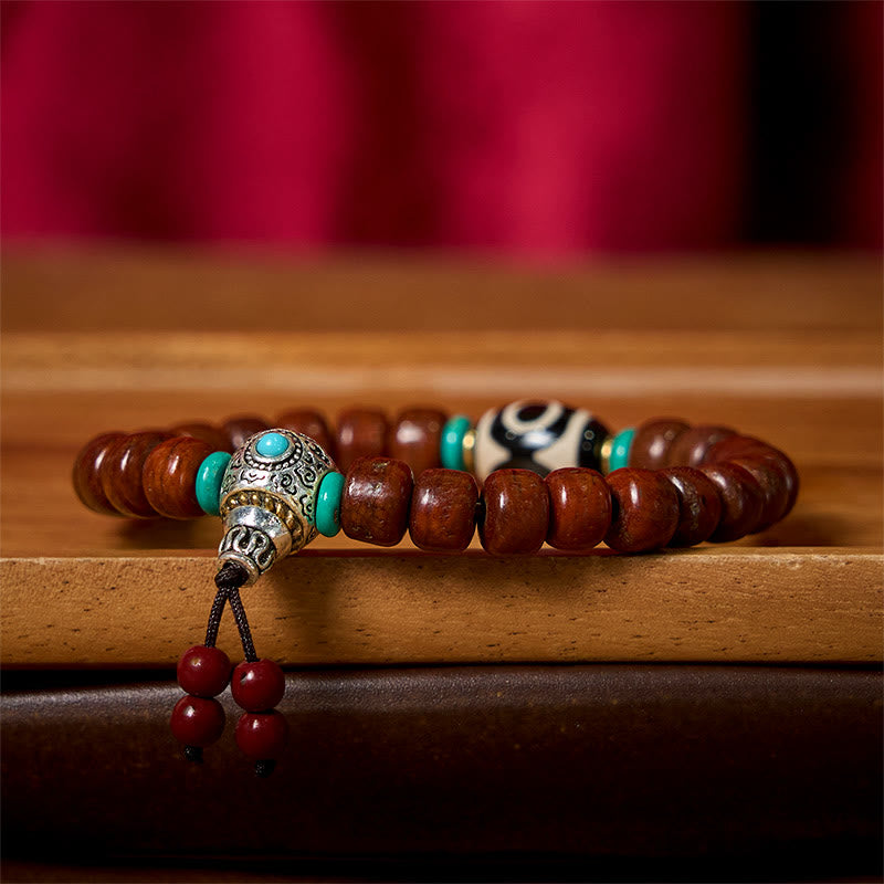 Buddha Stones Bone Beads Vajra Three-eyed Dzi Bead Luck Bracelet - image 3