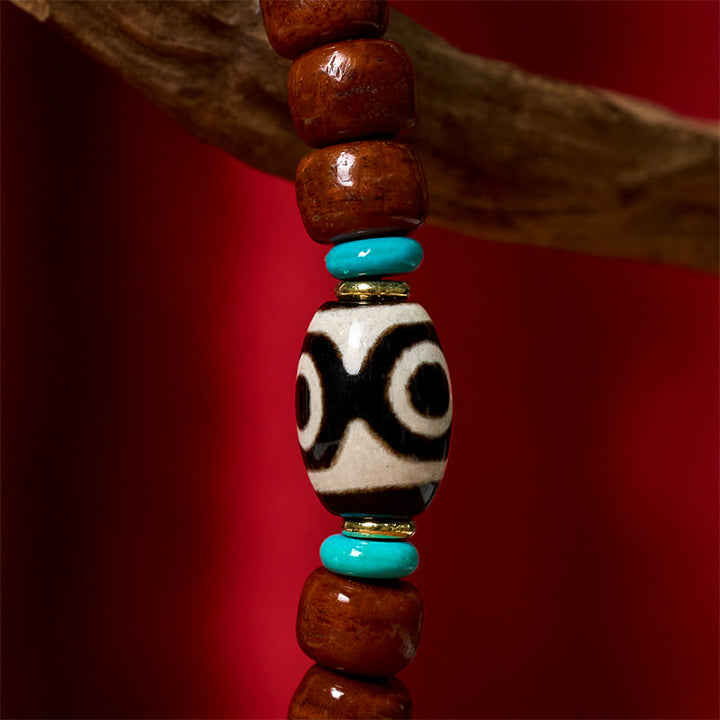 Buddha Stones Bone Beads Vajra Three-eyed Dzi Bead Luck Bracelet - image 11