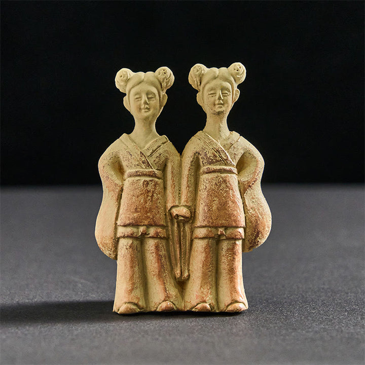 Buddha Stones FU Dogs Twins Buddha Square Ding Design Refrigerator Fridge Magnet Home Decoration - Twins 5.5*8*2 cm(With Back Magnetic) - image 6