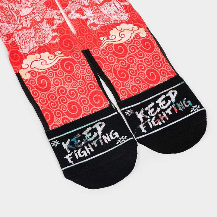 Buddha Stones Casual God Of Wealth Auspicious Clouds Micro Crew Men Women Unisex Socks - image 12
