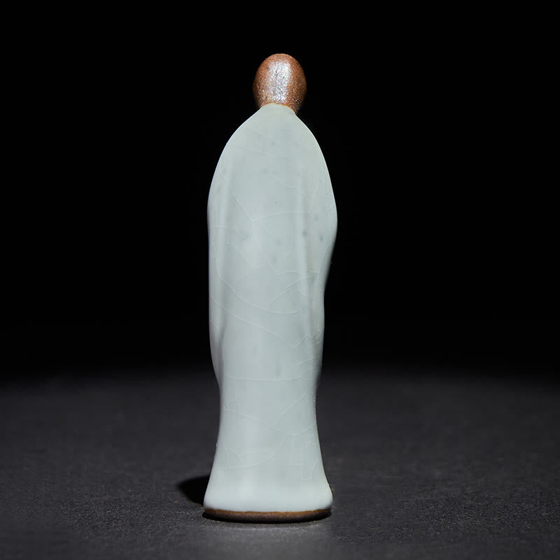 Buddha Stones Meditation Monk Ceramic Statue Serenity Home Decoration - image 2