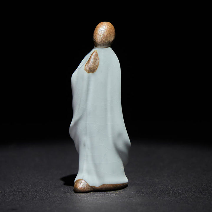 Buddha Stones Meditation Monk Ceramic Statue Serenity Home Decoration - image 19