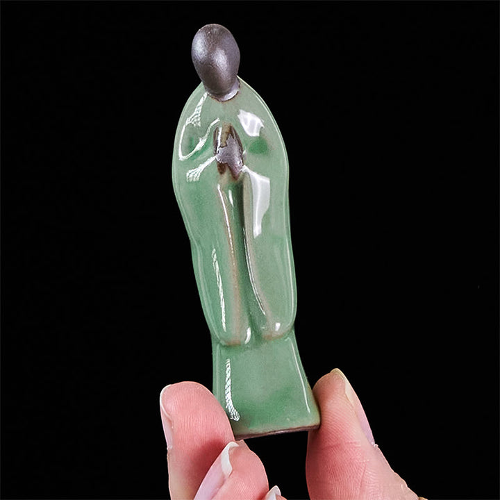 Buddha Stones Meditation Monk Ceramic Statue Serenity Home Decoration - image 31