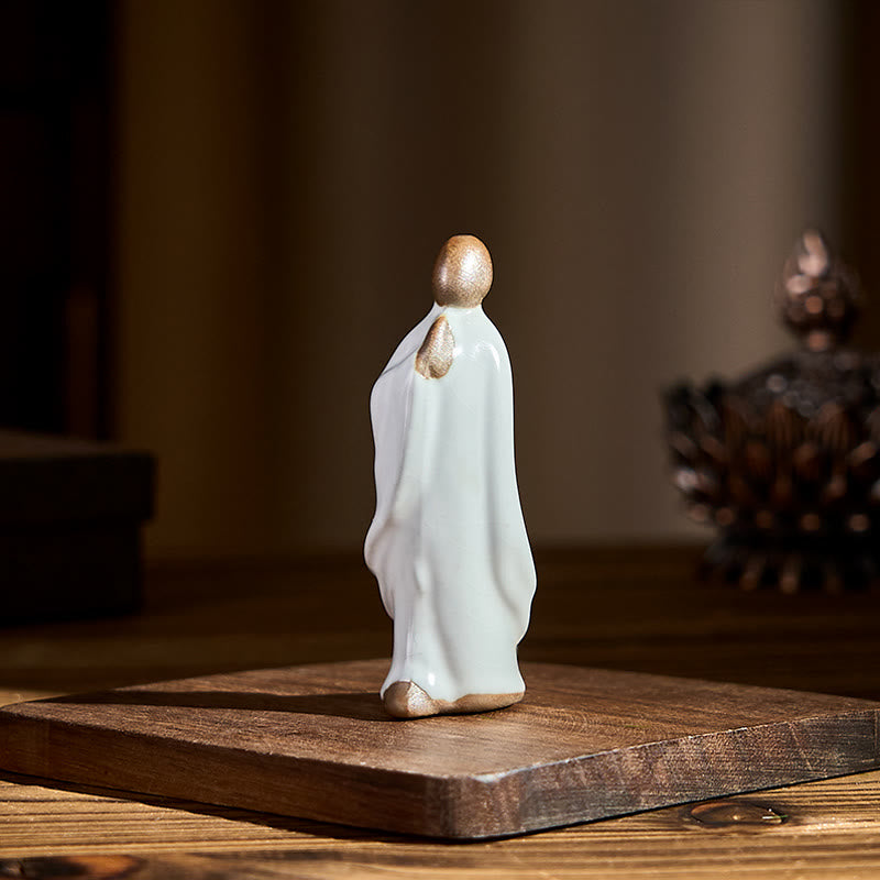 Buddha Stones Meditation Monk Ceramic Statue Serenity Home Decoration - image 20