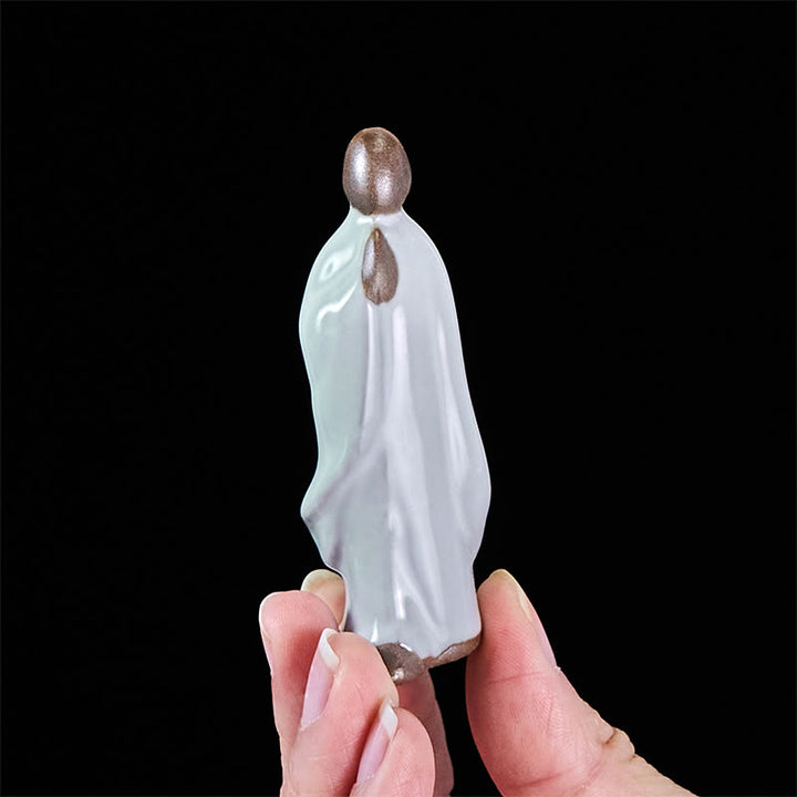 Buddha Stones Meditation Monk Ceramic Statue Serenity Home Decoration - image 22