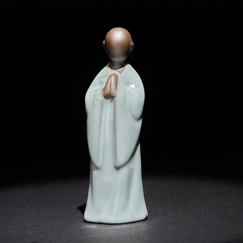 Buddha Stones Meditation Monk Ceramic Statue Serenity Home Decoration - image 9