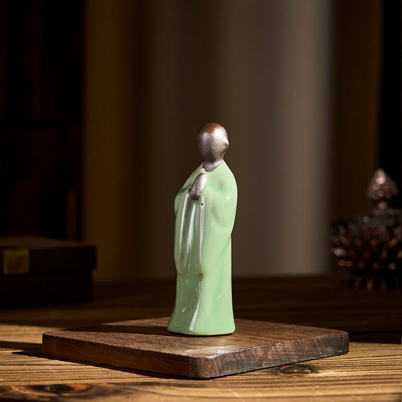 Buddha Stones Meditation Monk Ceramic Statue Serenity Home Decoration - image 37