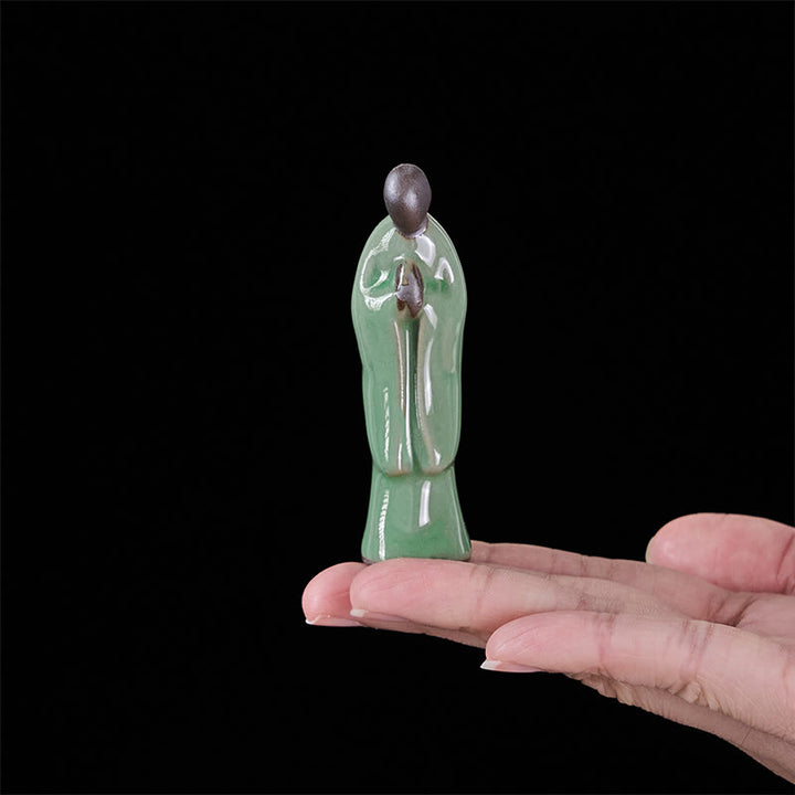 Buddha Stones Meditation Monk Ceramic Statue Serenity Home Decoration - image 30
