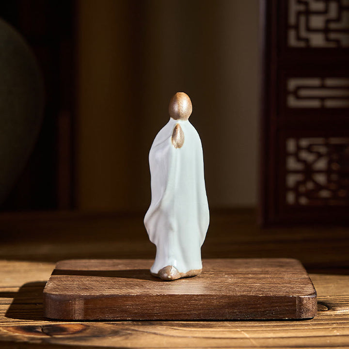 Buddha Stones Meditation Monk Ceramic Statue Serenity Home Decoration - image 21