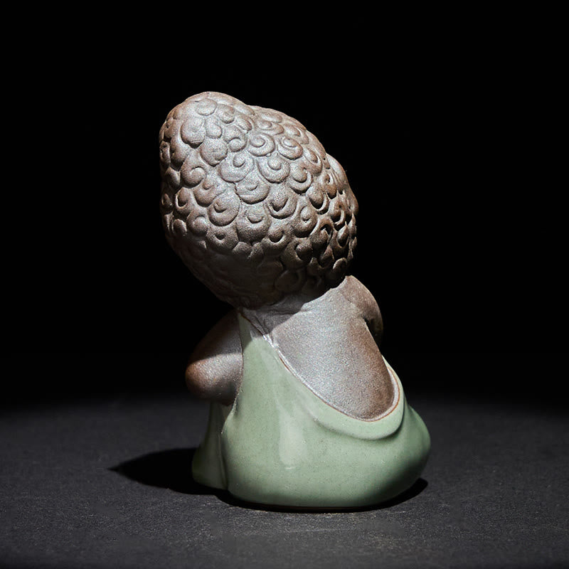 Buddha Stones Prayer Meditation Resting Monk Ceramic Statue Serenity Home Decoration - image 34