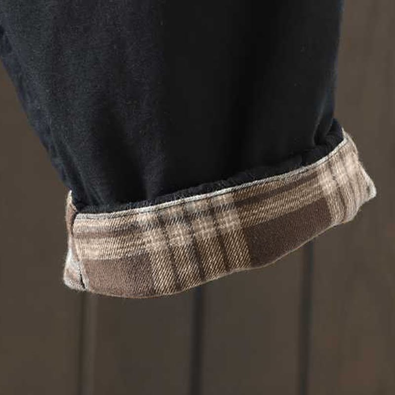 Buddha Stones Women's Winter Drawstring Fleece-Lined Thermal Harem Pants With Pockets - image 13