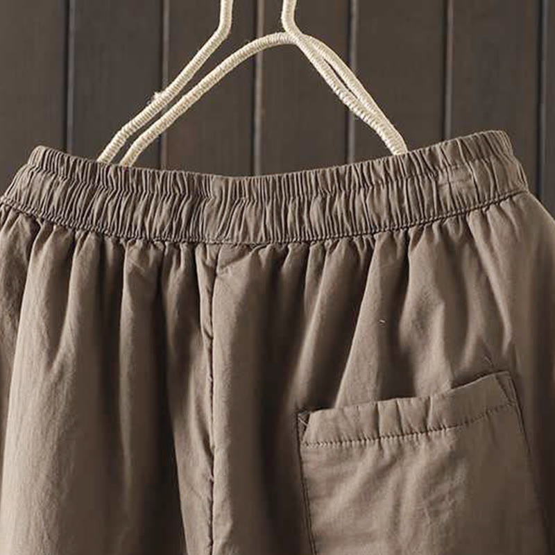 Buddha Stones Women's Winter Drawstring Fleece-Lined Thermal Harem Pants With Pockets - image 4