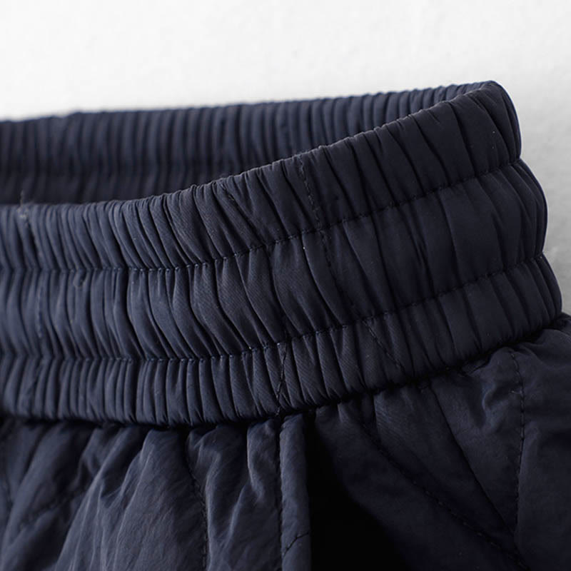 Buddha Stones Women's Plain Elastic Cuff Design Drawstring Thermal Thickened Pants With Pockets - image 4