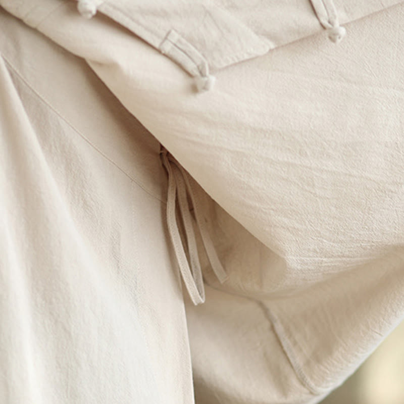 Buddha Stones 2Pcs V-Neck Long Sleeve Shirt Wide Leg Pants Zen Meditation Women's Set - image 10