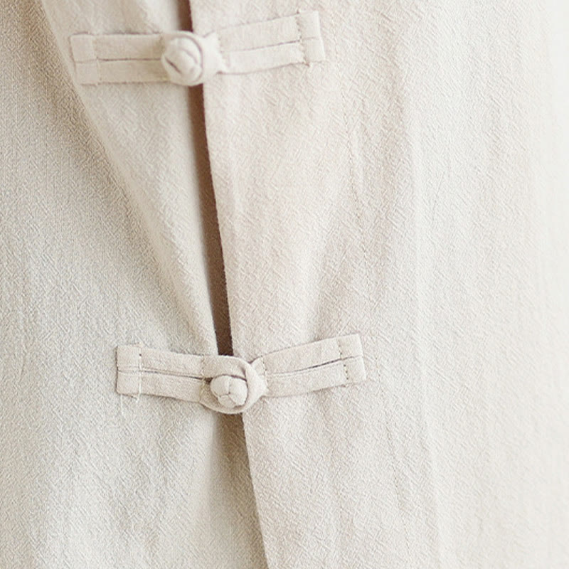 Buddha Stones 2Pcs V-Neck Long Sleeve Shirt Wide Leg Pants Zen Meditation Women's Set - image 8