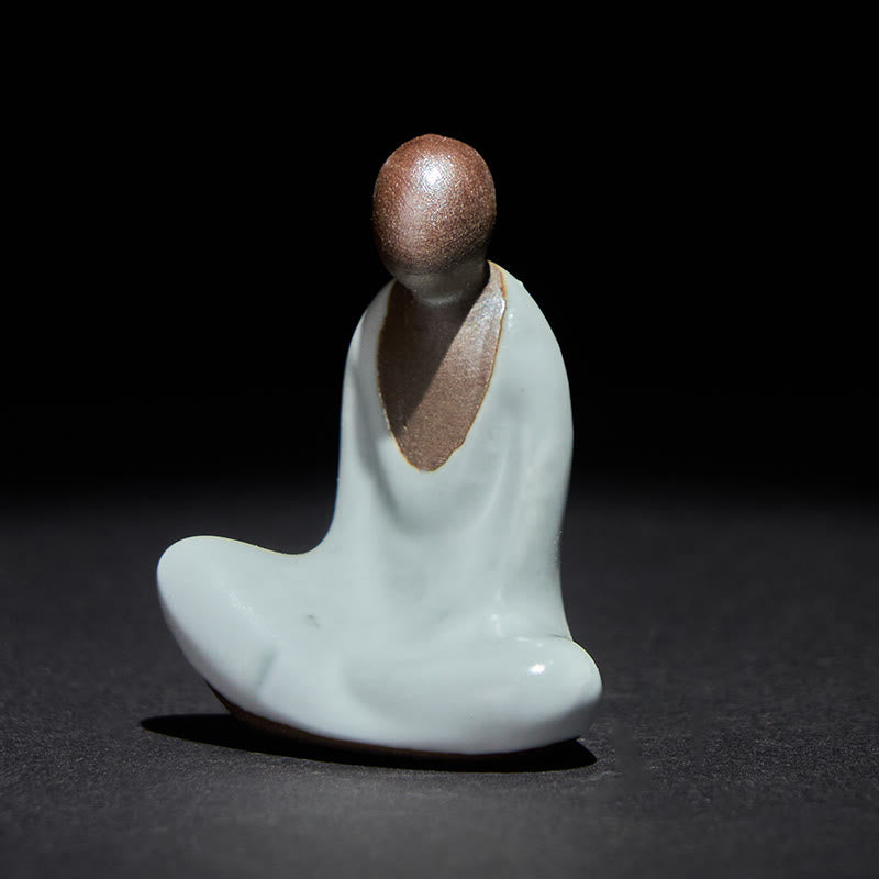 Buddha Stones Small Formless Buddha Meditating Ceramic Statue Zen Home Decoration 4*2.5*5cm - Buddha 4*2.5*5cm - image 0