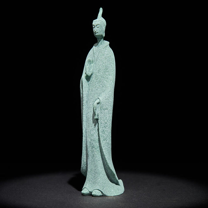 Buddha Stones Meditation Buddha Standing Statue Sandstone Home Decoration 3.8*6.5*17cm - Buddha 3.8*6.5*17cm - image 0