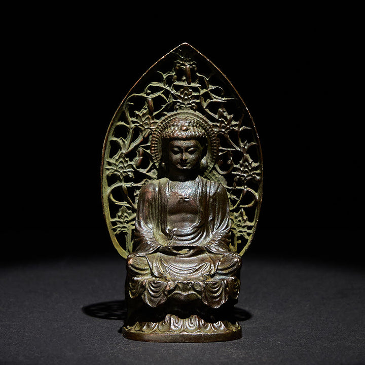 Buddha Stones Tathagata Buddha Alloy Statue Zen Home Decoration 9*4.5 cm - Buddha 9*4.5 cm - image 0