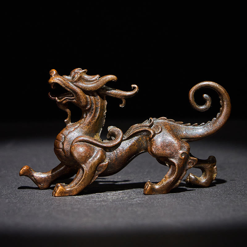 Buddha Stones FengShui Small PiXiu Alloy Wealth Luck Decoration 9.2*2.4*5.2 cm - PiXiu 9.2*2.4*5.2 cm - image 0