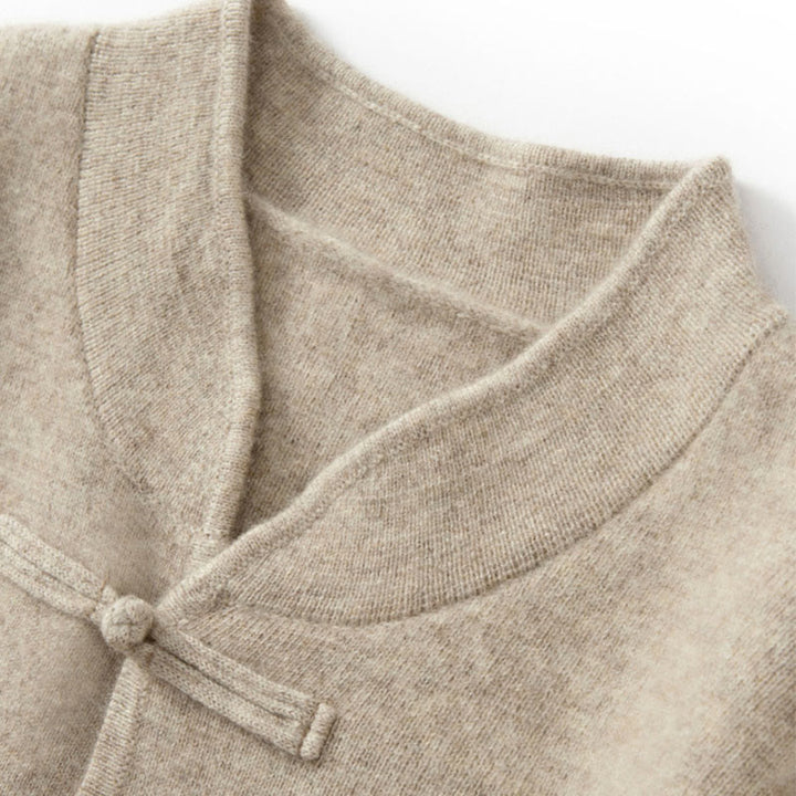 Buddha Stones Winter Solid Color Chinese Frog-Button Men's Wool Long Sleeve Sweater - image 10