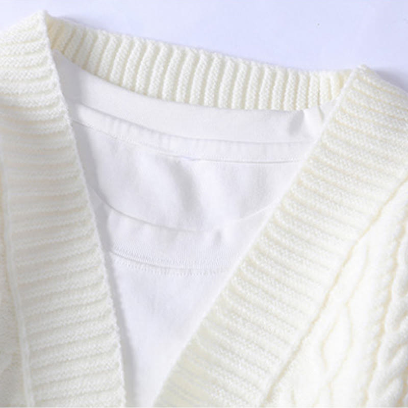 Buddha Stones Jacquard Ethnic Long Sleeve Men's Knitted Sweater With Pockets - image 2