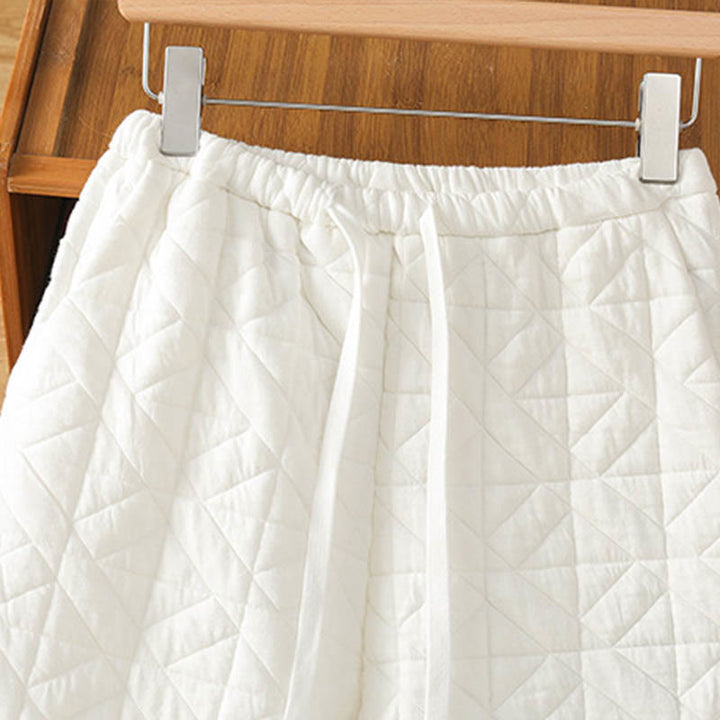 Buddha Stones Women's Fall Solid Color Drawstring Thermal Wide Leg Pants With Pockets - image 2