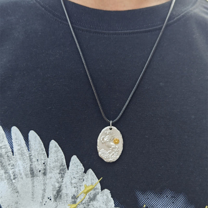 Buddha Stones 999 Sterling Silver Year Of The Horse 925 Sterling Silver Chain Prosperity Necklace Pendant - image 4