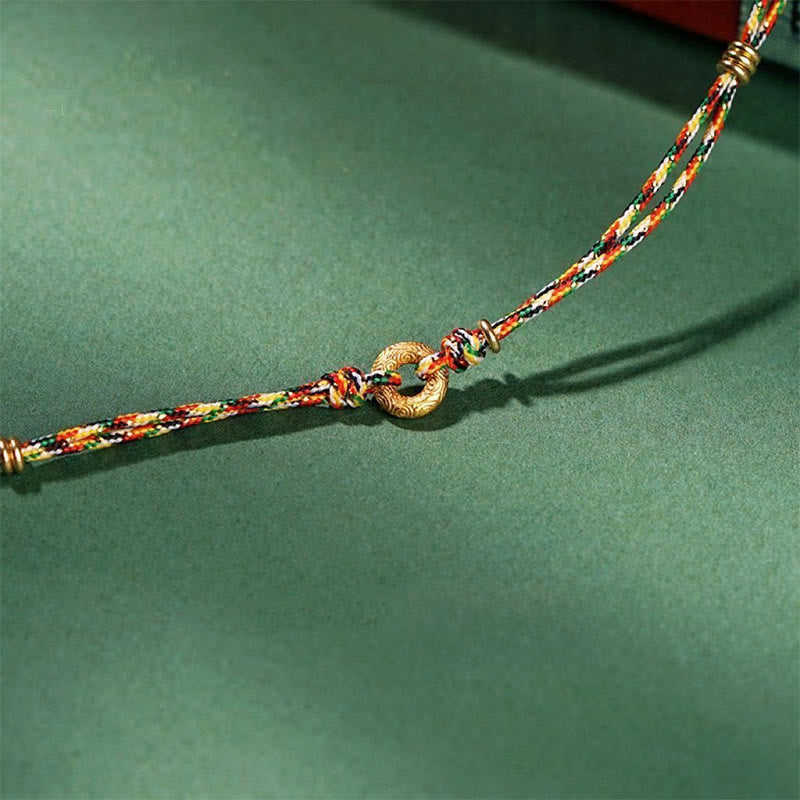 Buddha Stones Handmade Peace Buckle Multicolored Child Adult Fortune Bracelet - image 3