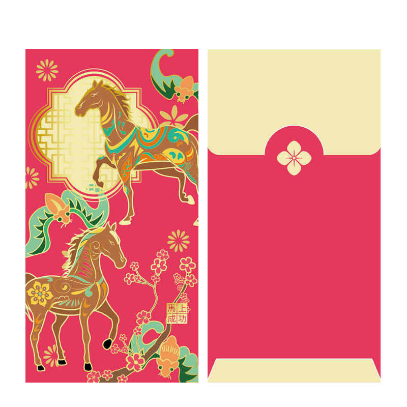 Buddha Stones 6pcs Multi-Color Chinese Red Envelope Get Rich Year Of The Horse 2026 New Year - image 15