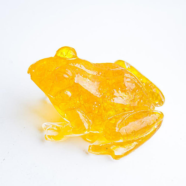 Buddha Stones Crystal Drip Resin Small Frog Passion Decoration Statue - image 35