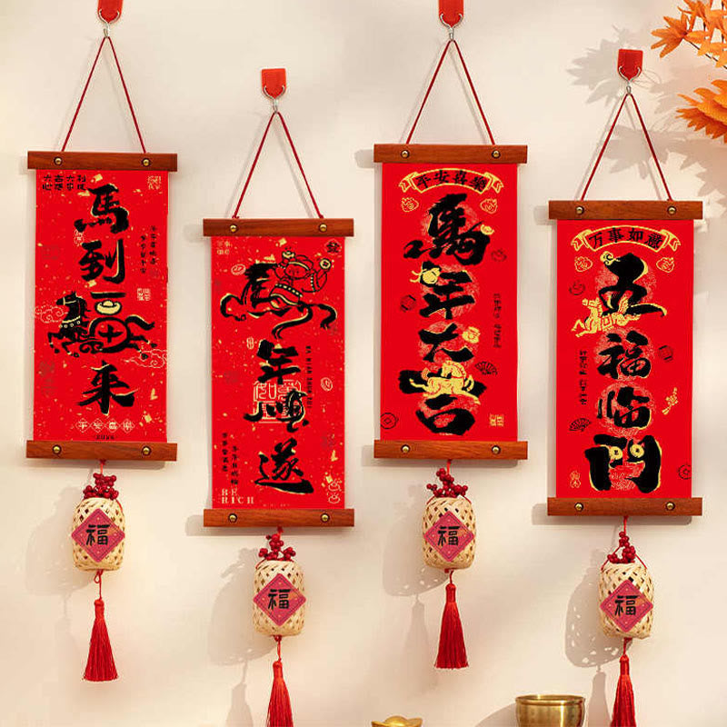 Buddha Stones Year of the Horse Chinese New Year Spring Festival Good Fortune Hanging Decoration - image 4