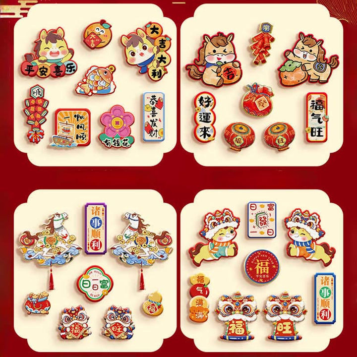 Buddha Stones Year of the Horse Refrigerator Fridge Full Magnet Back Blessings Decoration - image 7