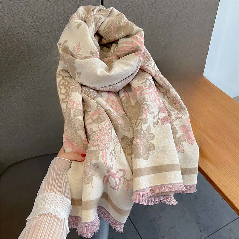 Buddha Stones Fall Phoenix Flowers Pattern Soft Scarf Shawl - image 7