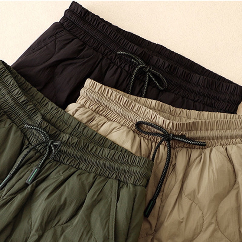 Buddha Stones Winter Curved Lines Warm Women's Ankle-length Pants With Pockets - image 18