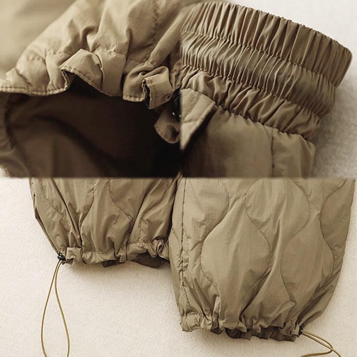 Buddha Stones Winter Curved Lines Warm Women's Ankle-length Pants With Pockets - image 7