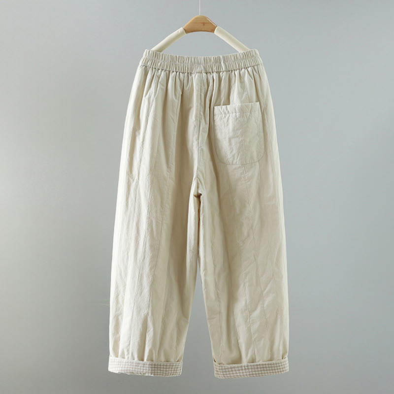 Buddha Stones Straight Lines Stripes Cotton Women's Harem Pants With Pockets - image 13