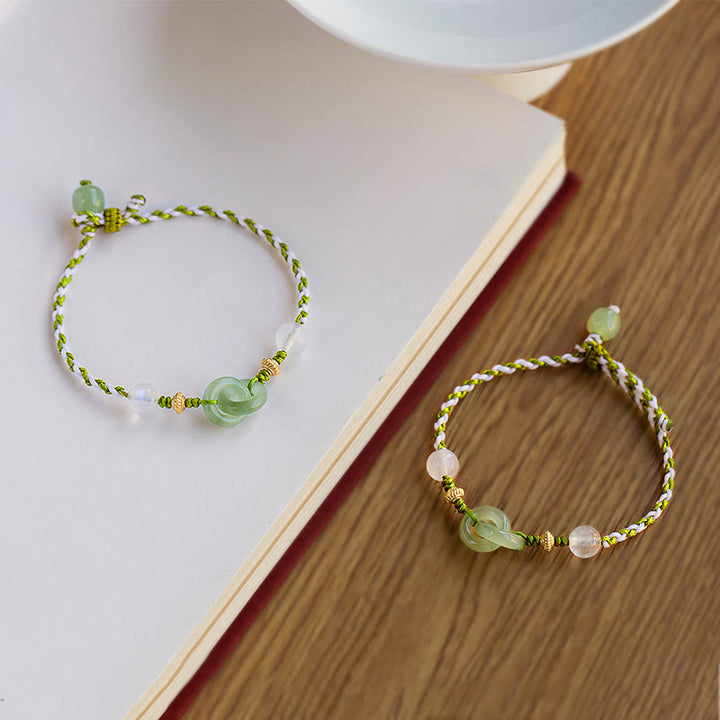 Buddha Stones Braided Rope Peace Buckle Love Calm Bracelet - image 1