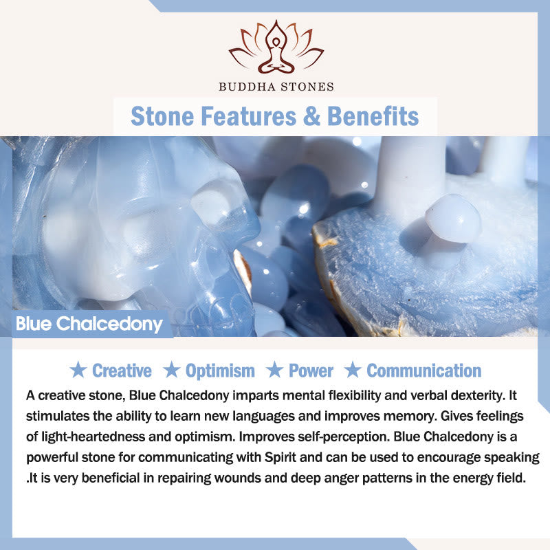 Buddha Stones 8mm Blue Chalcedony Super Seven Crystal Energy Key Chain Phone Hanging Decoration - image 7