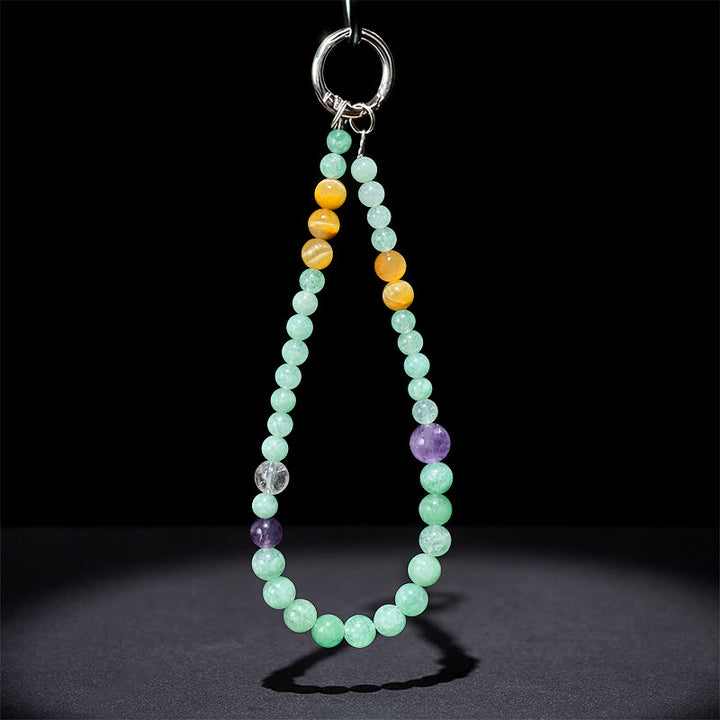 Buddha Stones Jade Beaded Prosperity Key Chain Phone Hanging Decoration - image 4