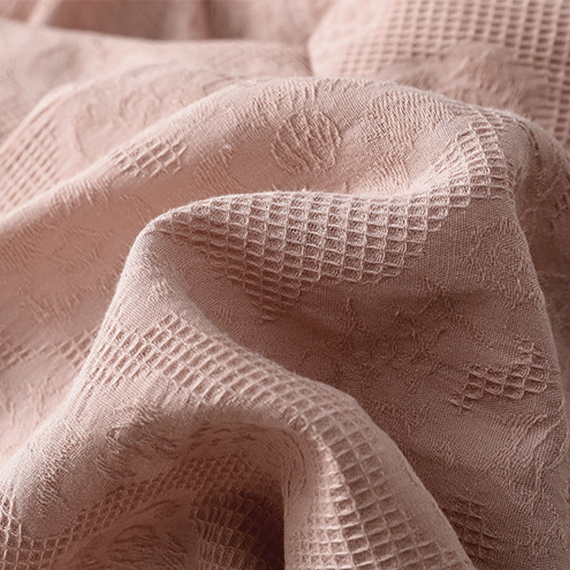 Buddha Stones Jacquard Irregular Hem Pleated Design Women's Cotton Long Sleeve Shirt - image 20