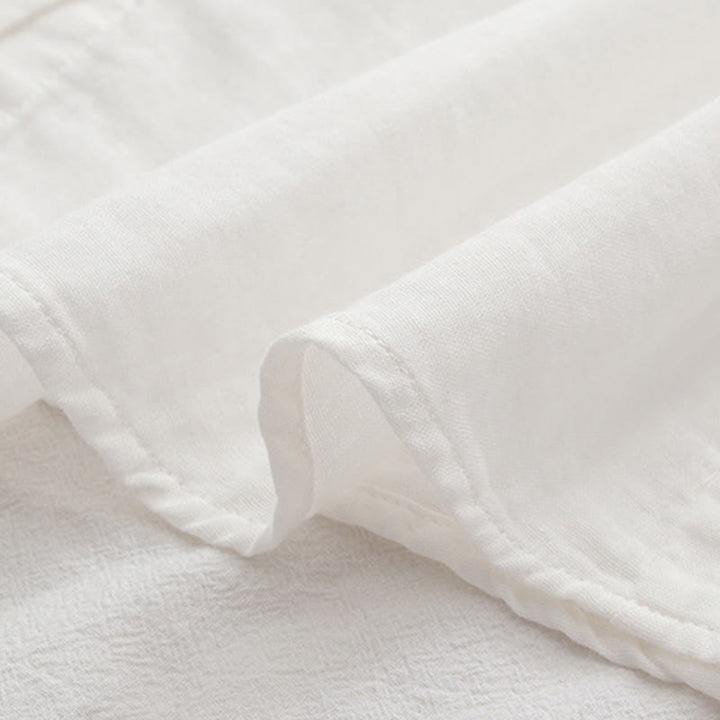 Buddha Stones Fall Pink Plum Blossoms Embroidery Buttons Women's Cotton Long Sleeve Shirt - image 13