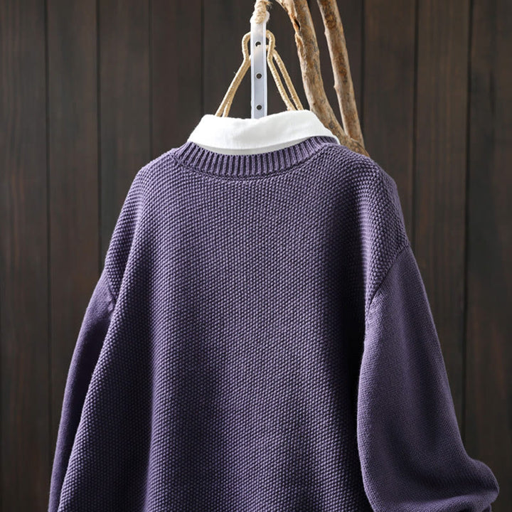 Buddha Stones Floral Embroidery Buttons Cotton Women's Long Sleeve Knitted Cardigan Sweater - image 8