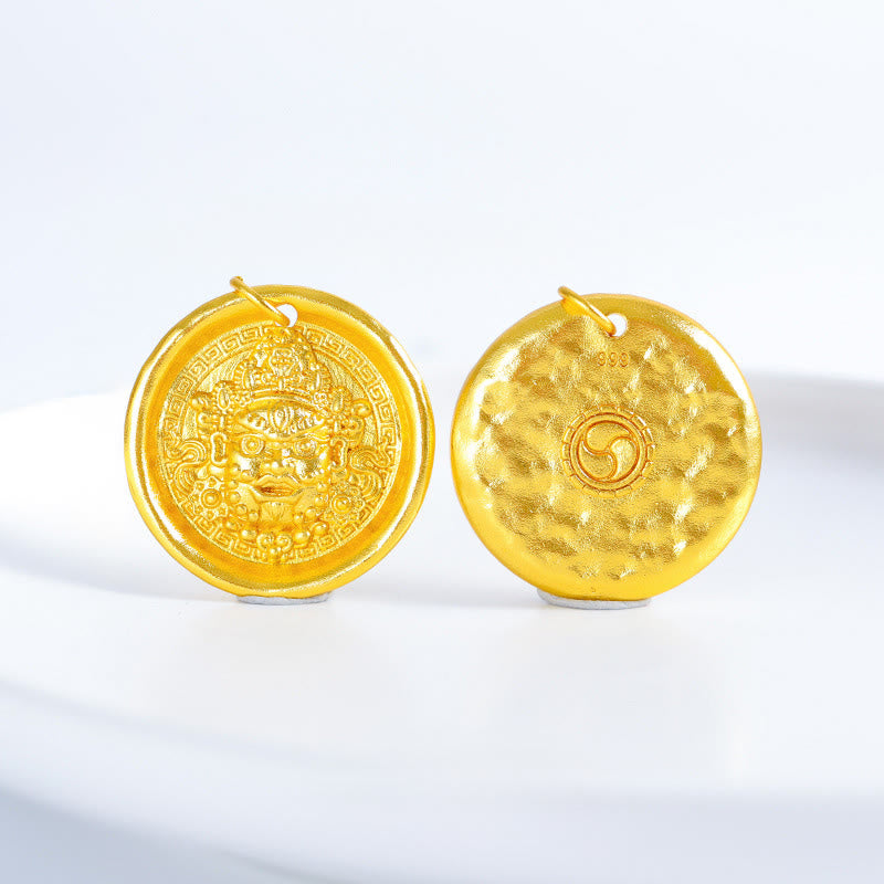 Buddha Stones 24k Gold Plated Brass Yellow Jambhala Prosperity Protection Chain Pendant Necklace - image 6