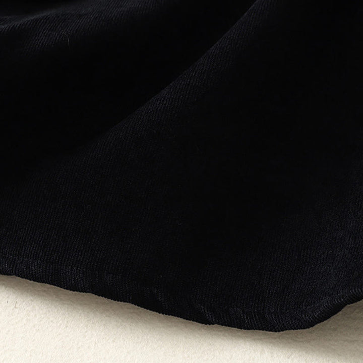 Buddha Stones Winter High Neck Warm Cotton Women's Long Sleeve Midi Dress With Pockets - image 24