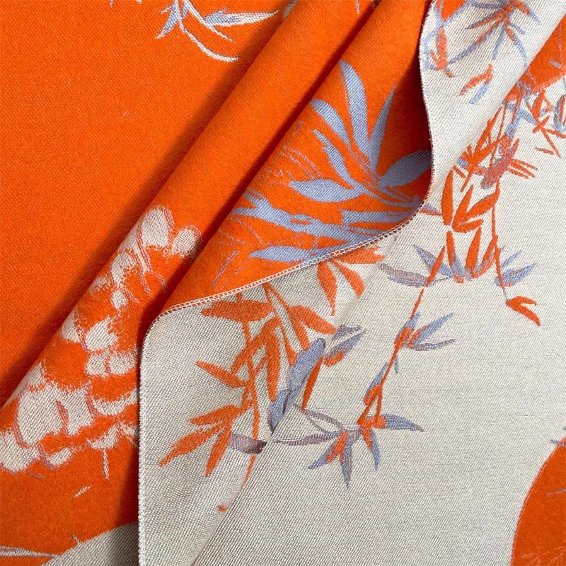 Buddha Stones Winter Fan Bamboo Peony Flowers Pattern Cozy Scarf Shawl - image 11