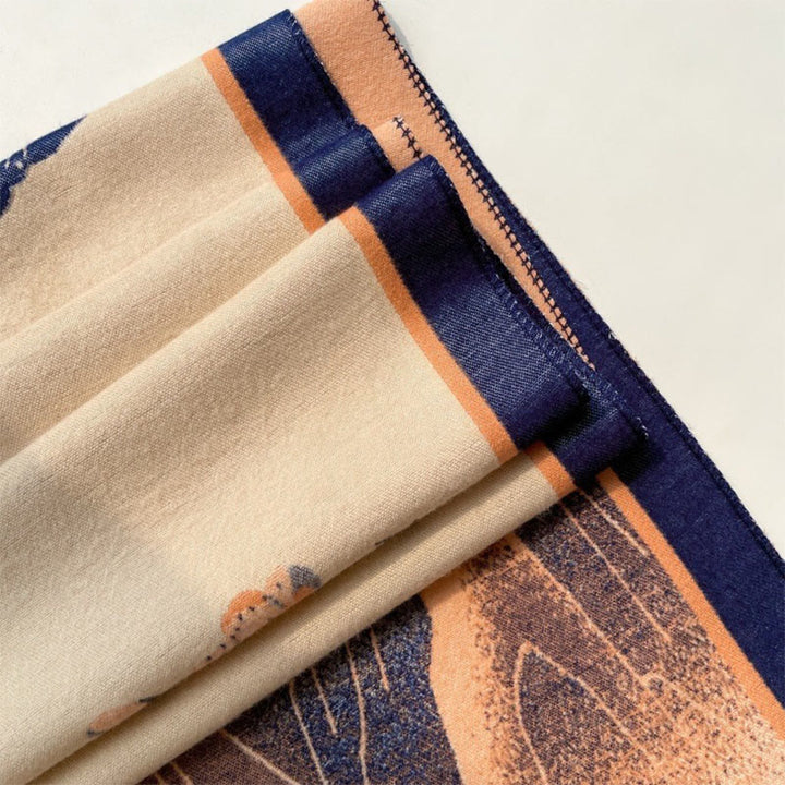 Buddha Stones Winter Mountain Lotus Flowers Leaves Pattern Soft Scarf Shawl - image 16