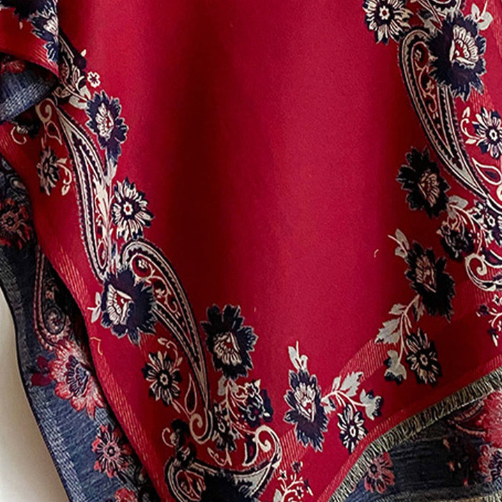 Buddha Stones Fall Cashew Flower Vines Pattern Warm Cozy Scarf Shawl - image 7