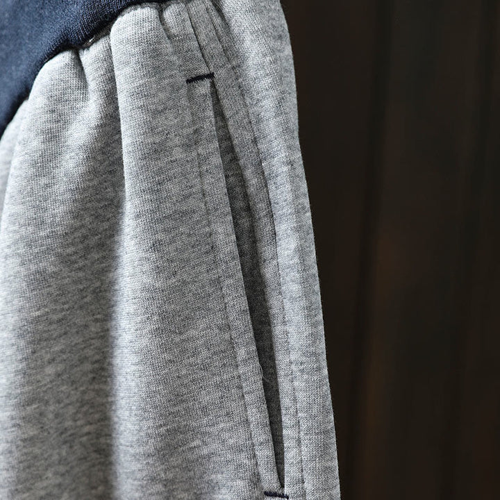 Buddha Stones Fall Solid Color-Blocked Women's Cotton Pants With Pockets - image 8